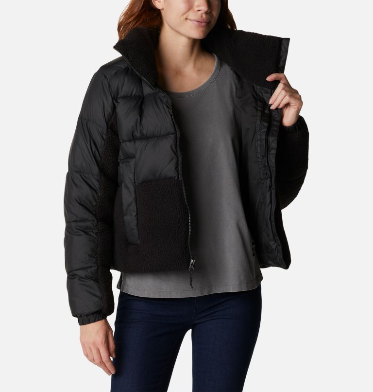 Thumbnail: Manteau hybride en Sherpa Leadbetter Point pour femme, Color: Black, image 5