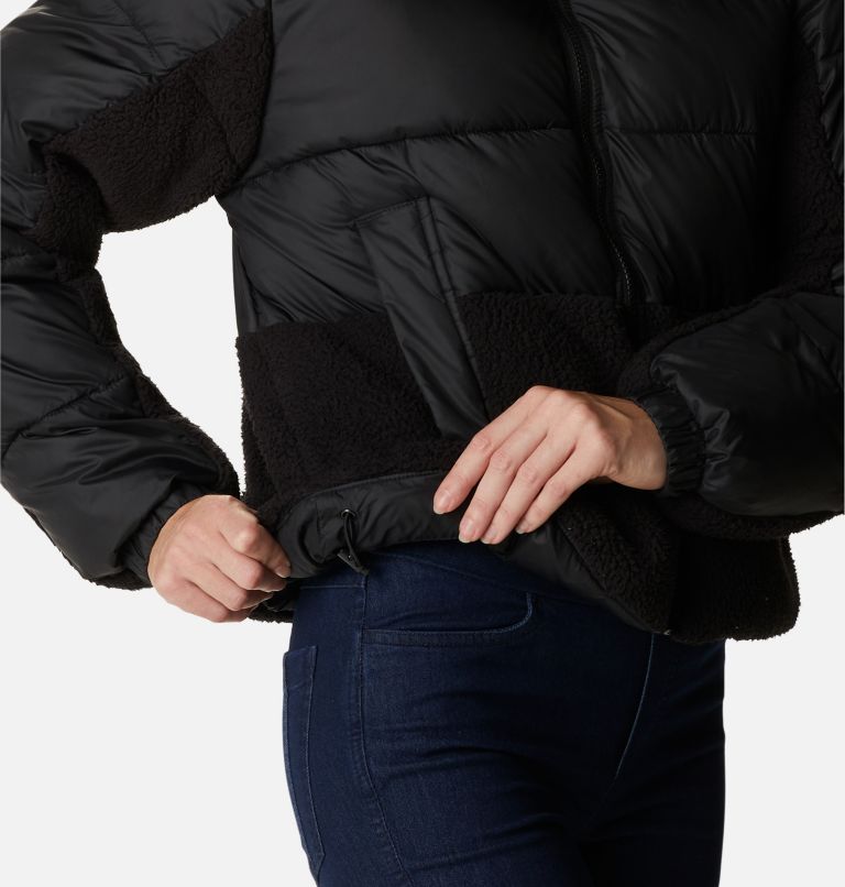Thumbnail: Manteau hybride en Sherpa Leadbetter Point pour femme, Color: Black, image 6