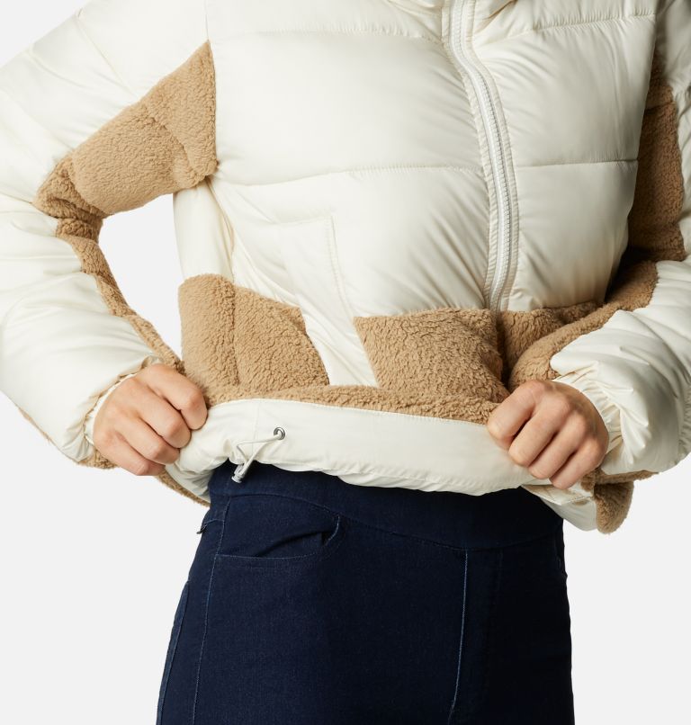 Manteau hybride en Sherpa Leadbetter Point pour femme, Color: Chalk, Beach, image 5