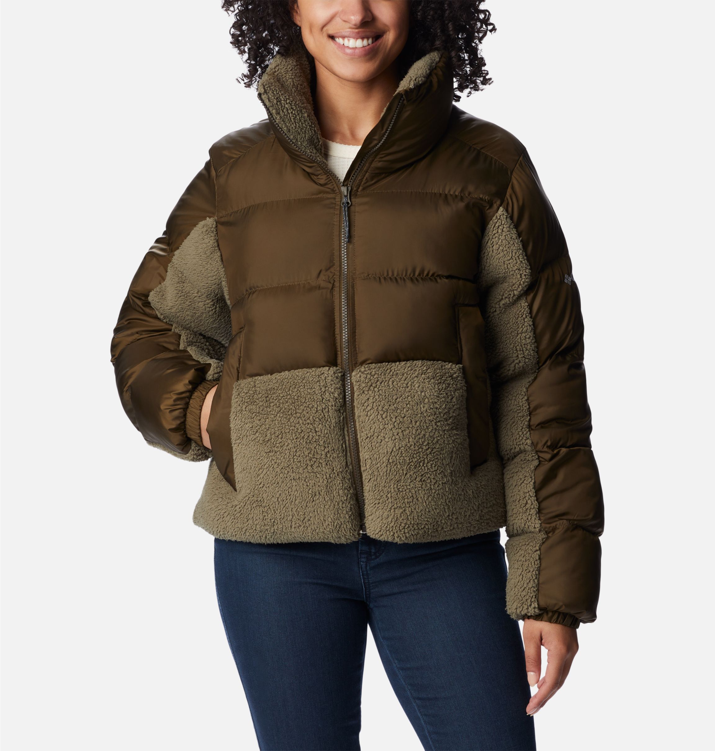 Basin and Range Mixed Fabric Sherpa Jacket - Women's - Clothing