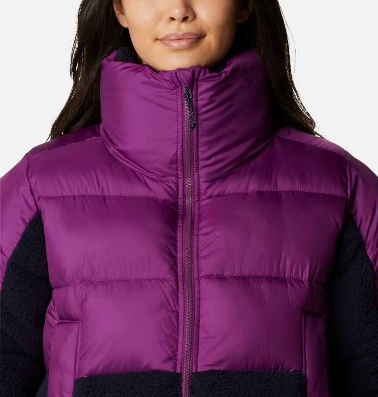 Women's Leadbetter Point Sherpa Hybrid Jacket, Color: Plum, Dark Nocturnal, image 4