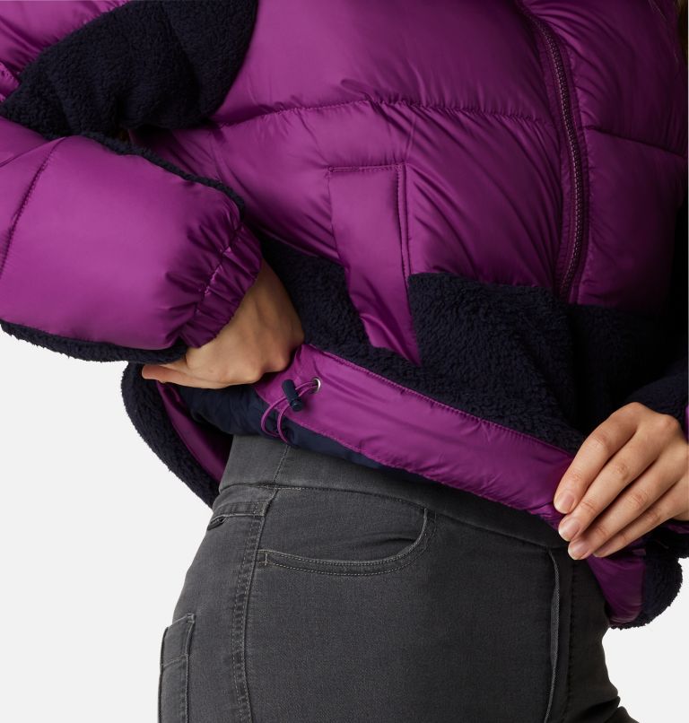 Women's Leadbetter Point Sherpa Hybrid Jacket, Color: Plum, Dark Nocturnal, image 6