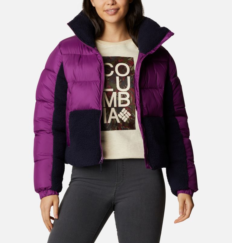 Manteau hybride en Sherpa Leadbetter Point pour femme, Color: Plum, Dark Nocturnal, image 1
