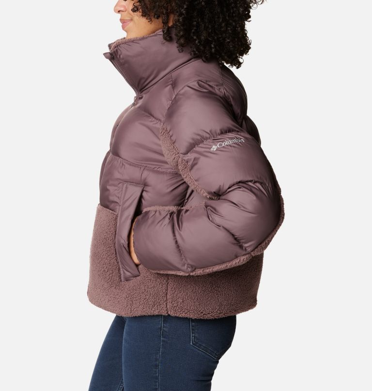 Thumbnail: Women's Leadbetter Point Sherpa Hybrid Puffer Jacket, Color: Basalt, image 3