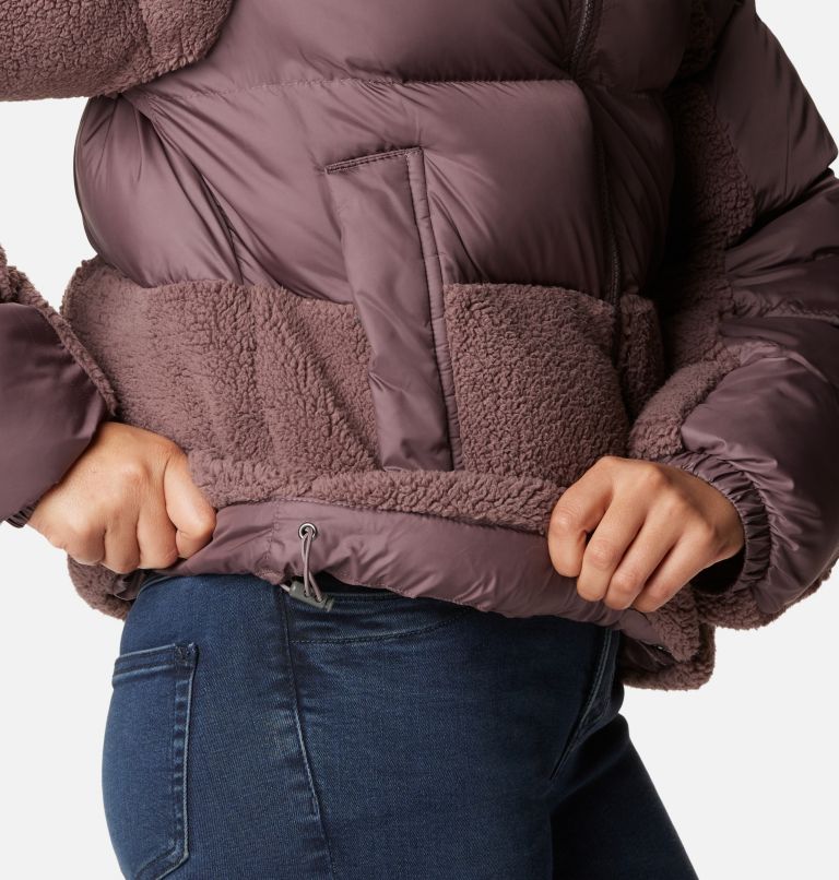 Women's Leadbetter Point Sherpa Hybrid Puffer Jacket, Color: Basalt, image 6