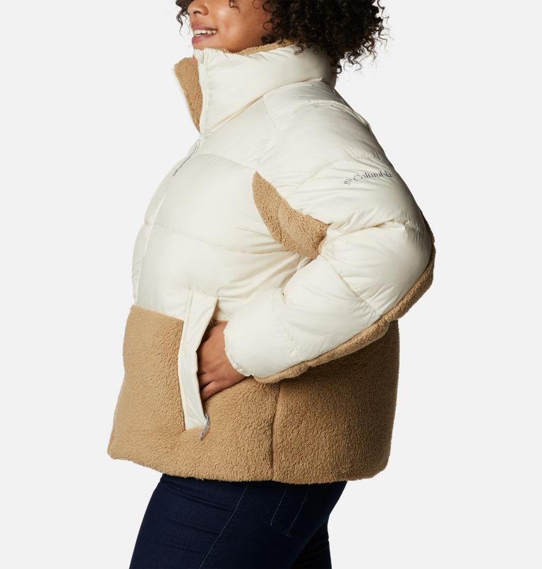 Manteau hybride en Sherpa Leadbetter Point pour femme - Grandes tailles, Color: Chalk, Beach, image 3