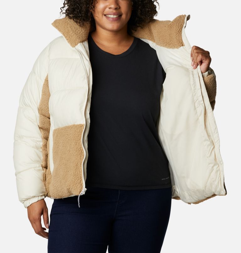 Women's Leadbetter Point Sherpa Hybrid Jacket - Plus Size, Color: Chalk, Beach