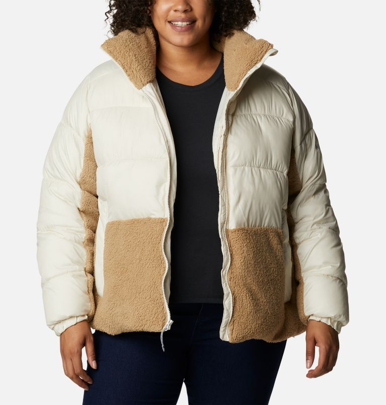 Women's Leadbetter Point Sherpa Hybrid Jacket - Plus Size, Color: Chalk, Beach