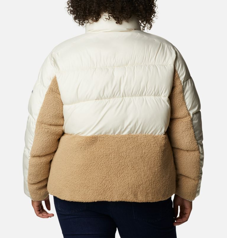 Thumbnail: Women's Leadbetter Point Sherpa Hybrid Jacket - Plus Size, Color: Chalk, Beach, image 2