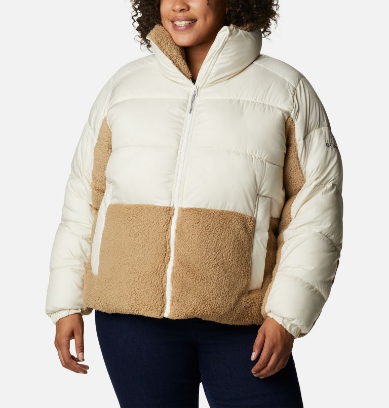 Women's Leadbetter Point Sherpa Hybrid Jacket - Plus Size, Color: Chalk, Beach, image 1