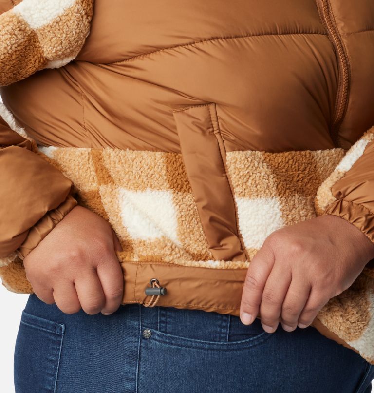 Manteau hybride en Sherpa Leadbetter Point pour femme - Grandes tailles, Color: Camel Brown, Camel Brown Check, image 6