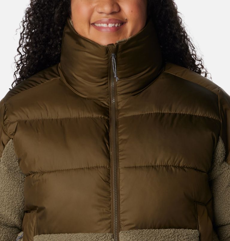 Manteau hybride en Sherpa Leadbetter Point pour femme - Grandes tailles, Color: Olive Green, Stone Green, image 4