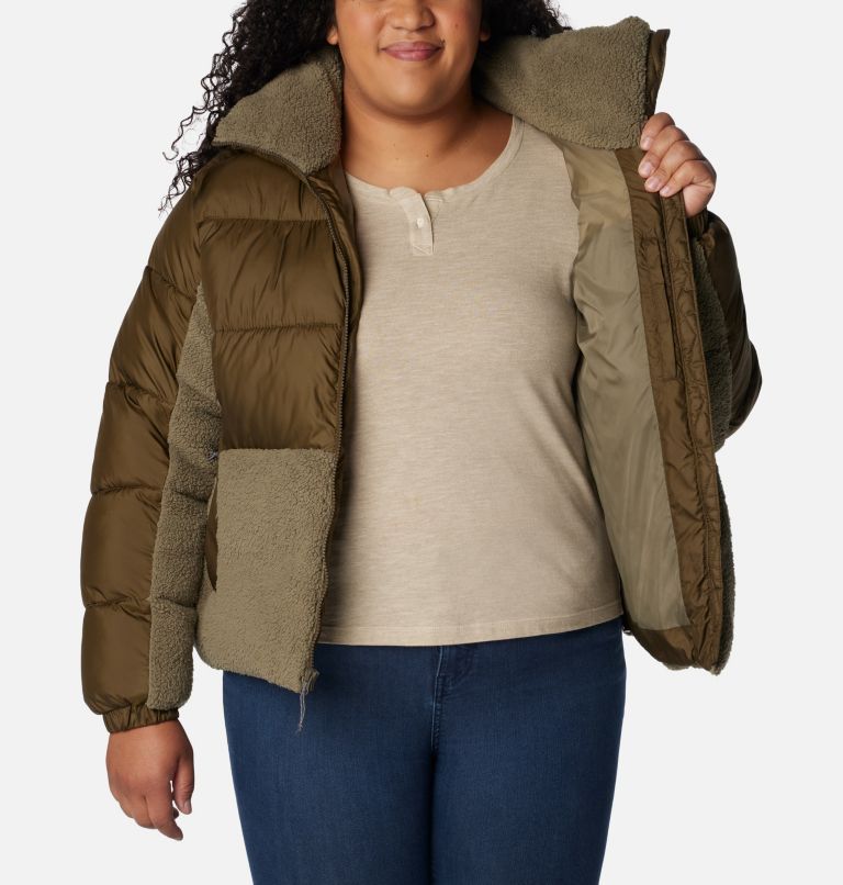 Manteau hybride en Sherpa Leadbetter Point pour femme - Grandes tailles, Color: Olive Green, Stone Green, image 5