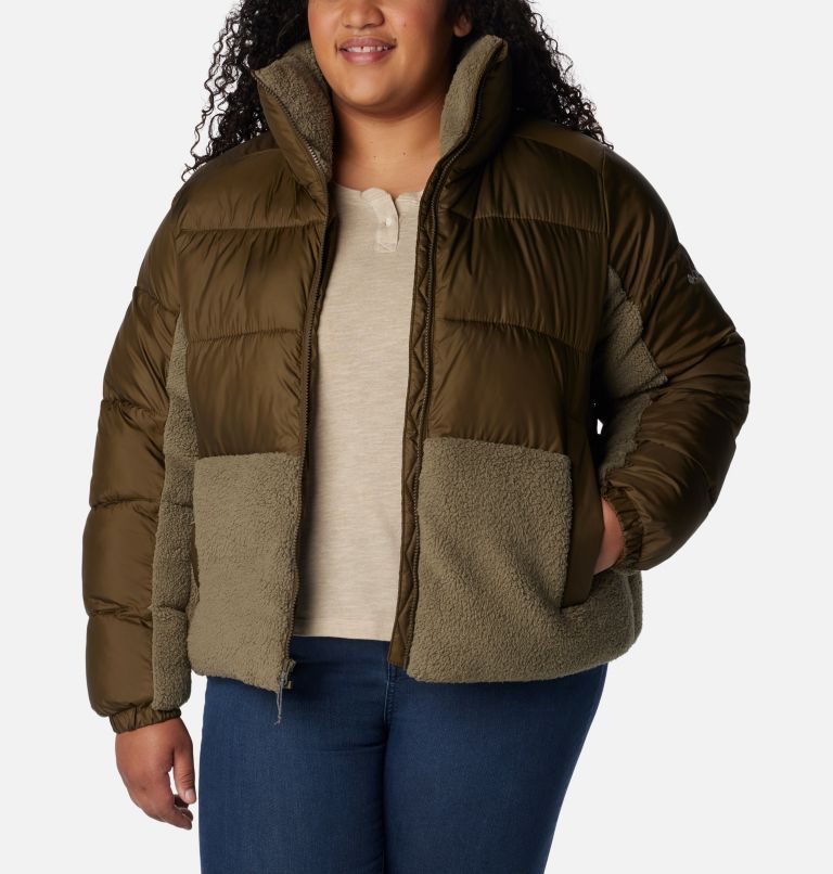 Manteau hybride en Sherpa Leadbetter Point pour femme - Grandes tailles, Color: Olive Green, Stone Green, image 7