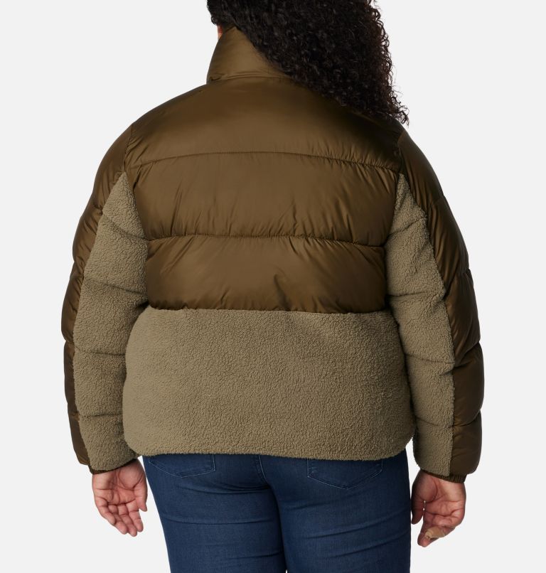 Manteau hybride en Sherpa Leadbetter Point pour femme - Grandes tailles, Color: Olive Green, Stone Green, image 2