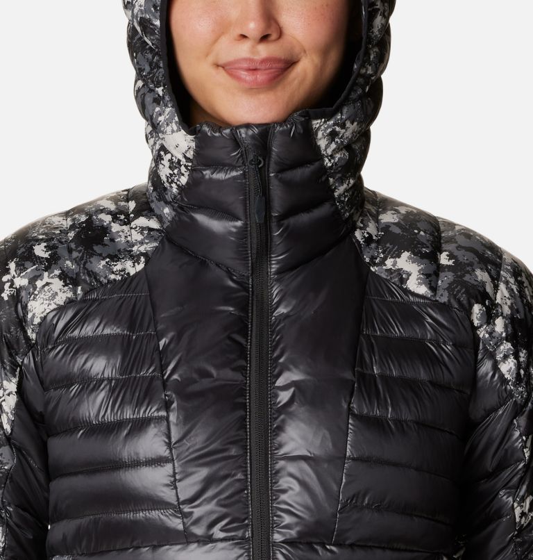 Thumbnail: Women's Labyrinth Loop Insulated Hooded Jacket, Color: Shark, Black Iceblooms Print, image 4