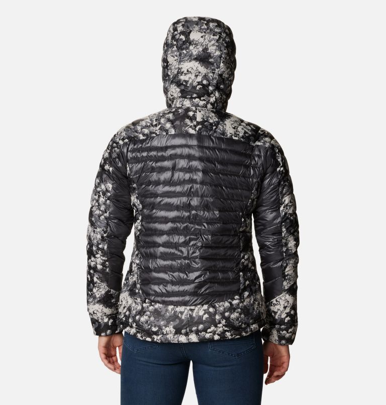 Women's Labyrinth Loop Insulated Hooded Jacket, Color: Shark, Black Iceblooms Print, image 2