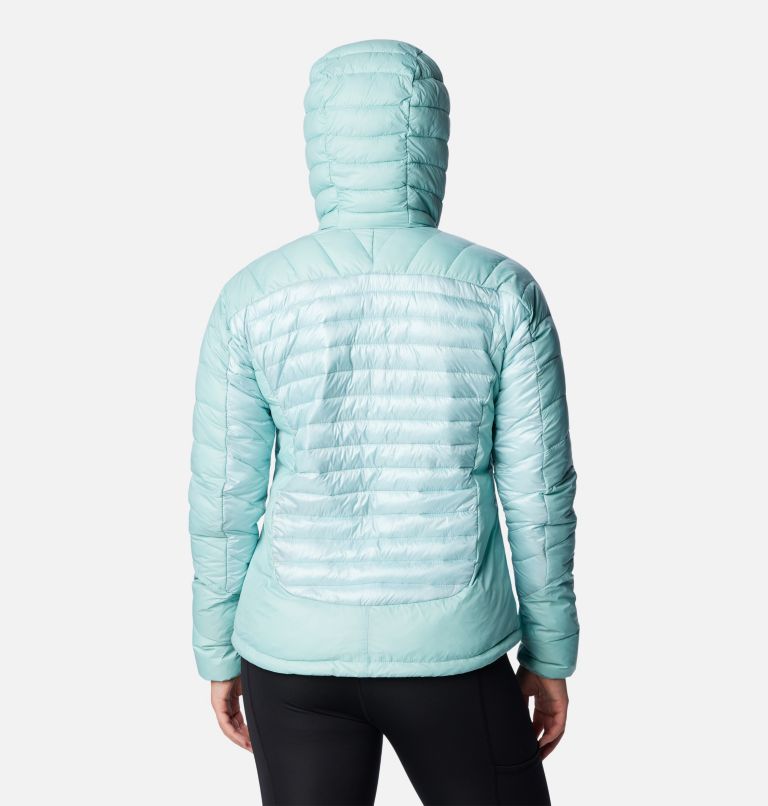 Women's Labyrinth Loop Insulated Hooded Jacket, Color: Aqua Haze, image 2