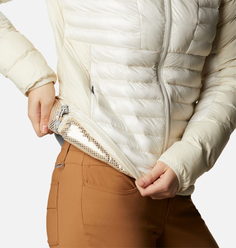 Women's Labyrinth Loop Down Hooded Jacket, Color: Chalk, image 5