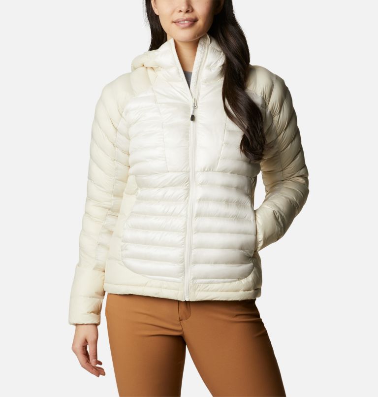 Thumbnail: Women's Labyrinth Loop Down Hooded Jacket, Color: Chalk, image 6