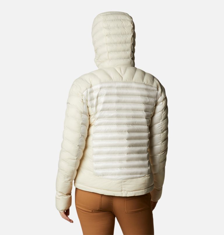 Women's Labyrinth Loop Down Hooded Jacket, Color: Chalk, image 2