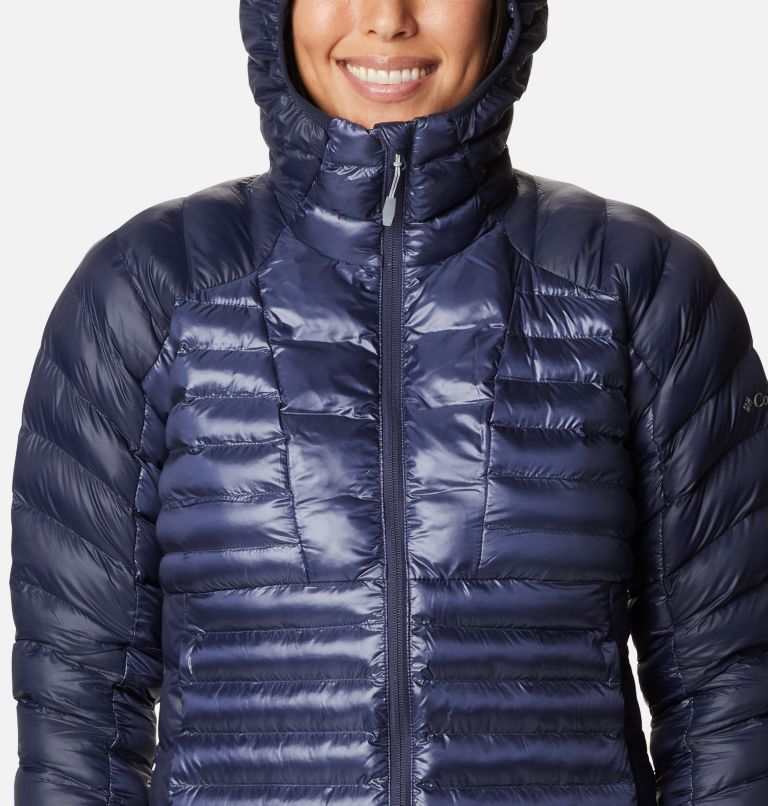 Women's Labyrinth Loop Down Hooded Jacket, Color: Nocturnal, Dark Nocturnal, image 4
