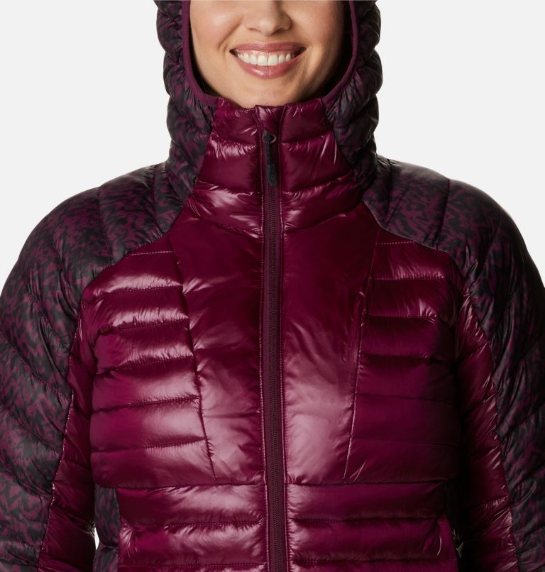 Labyrinth Loop Hooded Jacket | 616 | XS, Color: Marionberry, Marionberry Terrain Print, image 4