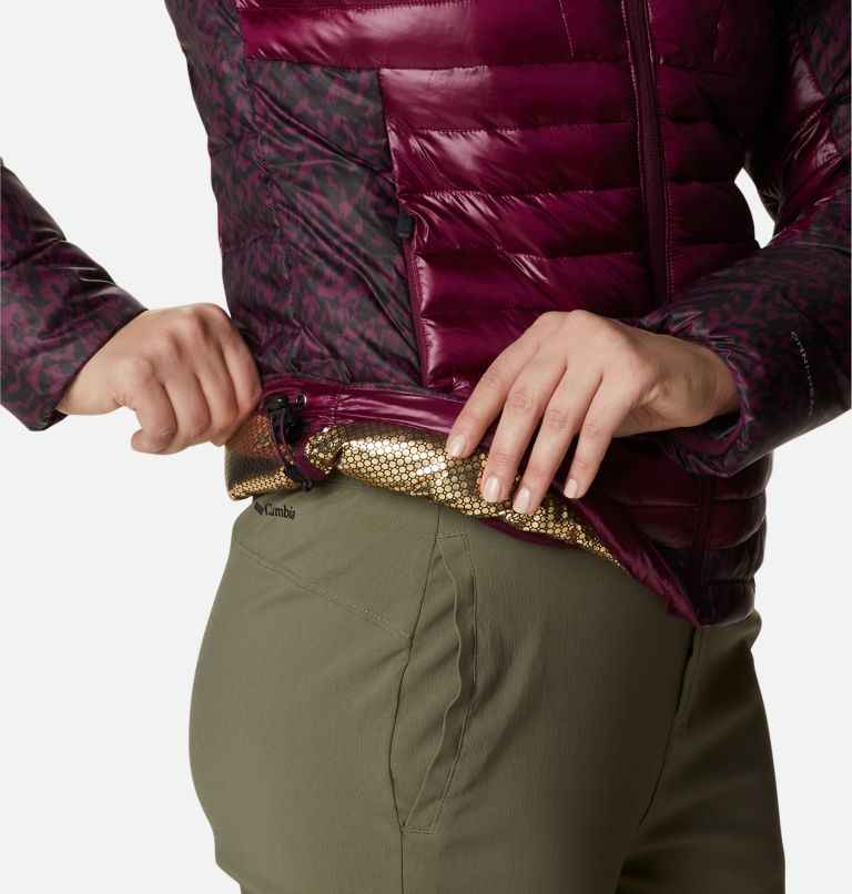 Labyrinth Loop Hooded Jacket | 616 | XS, Color: Marionberry, Marionberry Terrain Print, image 7