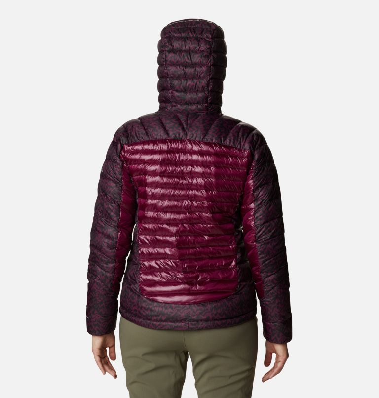 Thumbnail: Women's Labyrinth Loop Insulated Hooded Jacket, Color: Marionberry, Marionberry Terrain Print, image 2