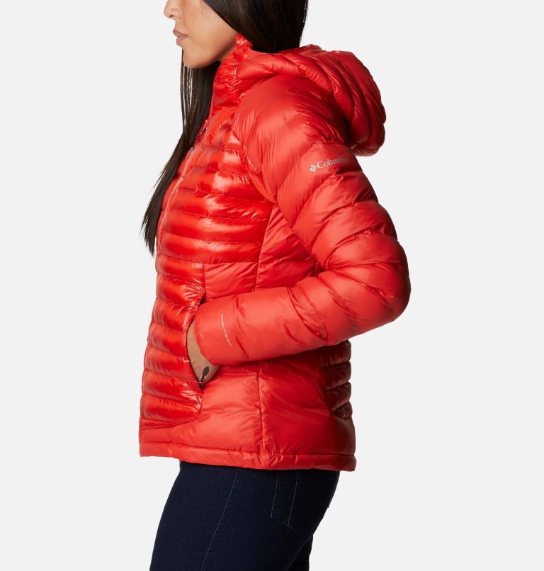 Women's Labyrinth Loop Insulated Hooded Jacket, Color: Bold Orange, image 3