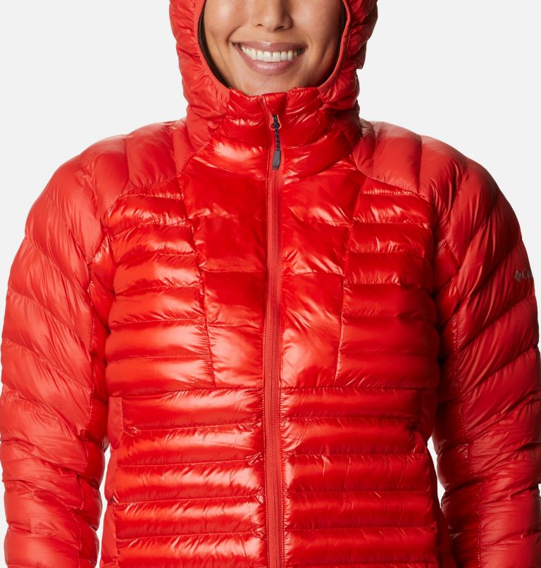 Women's Labyrinth Loop Insulated Hooded Jacket, Color: Bold Orange, image 4