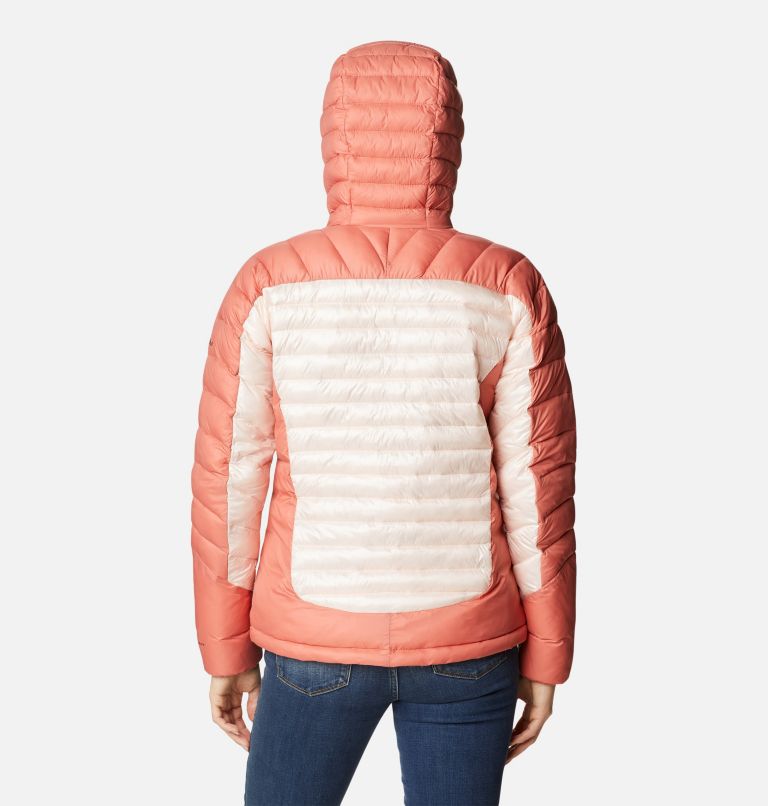 Thumbnail: Women's Labyrinth Loop Insulated Hooded Jacket, Color: Peach Blossom, Dark Coral, image 2
