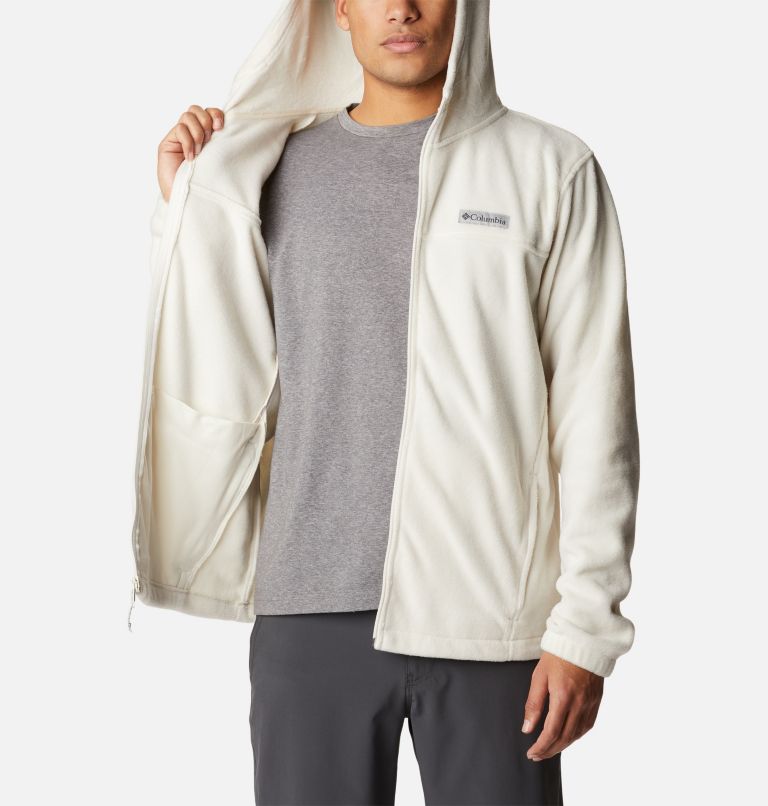 Men's Steens Mountain Full Zip Fleece Hoodie, Color: Chalk, image 5