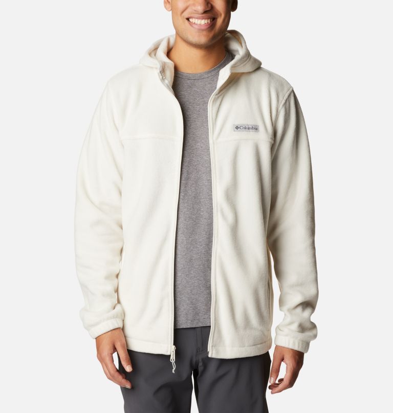 Men's Steens Mountain Full Zip Fleece Hoodie, Color: Chalk, image 7
