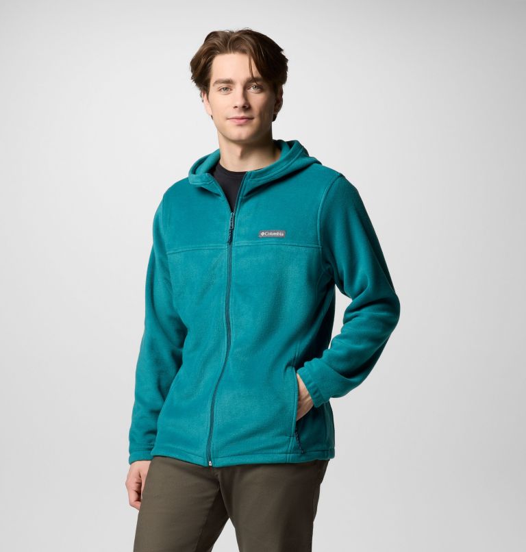 Men's Steens Mountain Full Zip Fleece Hoodie, Color: River Blue, image 4
