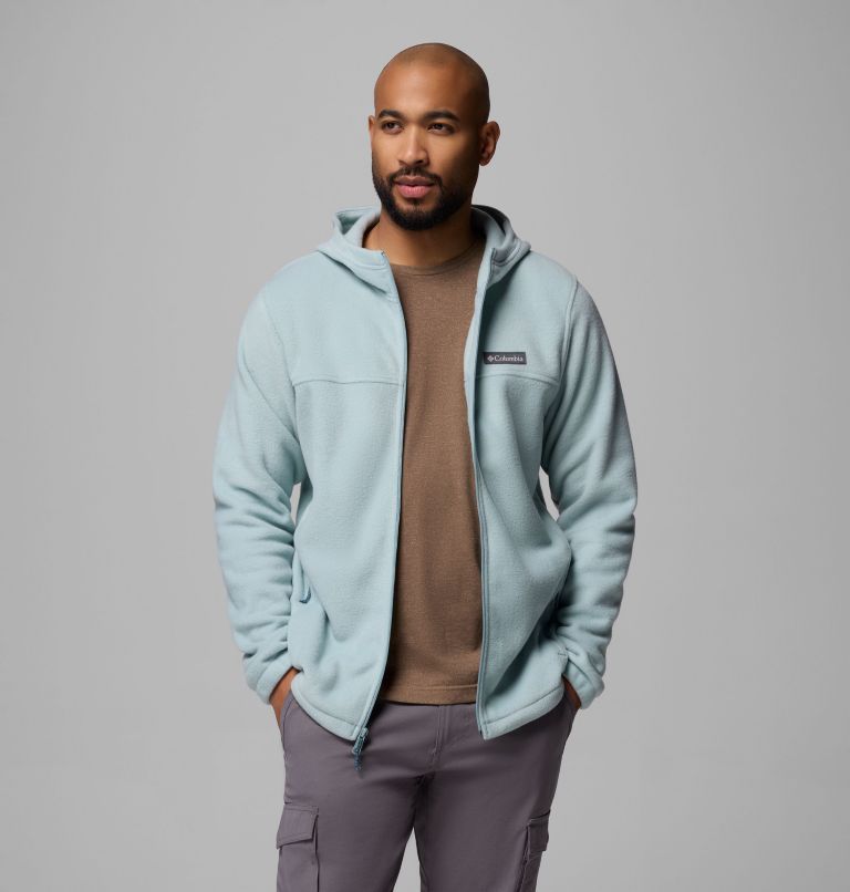 Men's Steens Mountain Full Zip Fleece Hoodie, Color: Crushed Blue, image 5