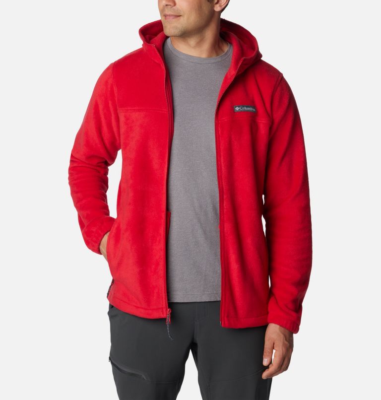 Men's Steens Mountain Full Zip Fleece Hoodie, Color: Mountain Red, image 8