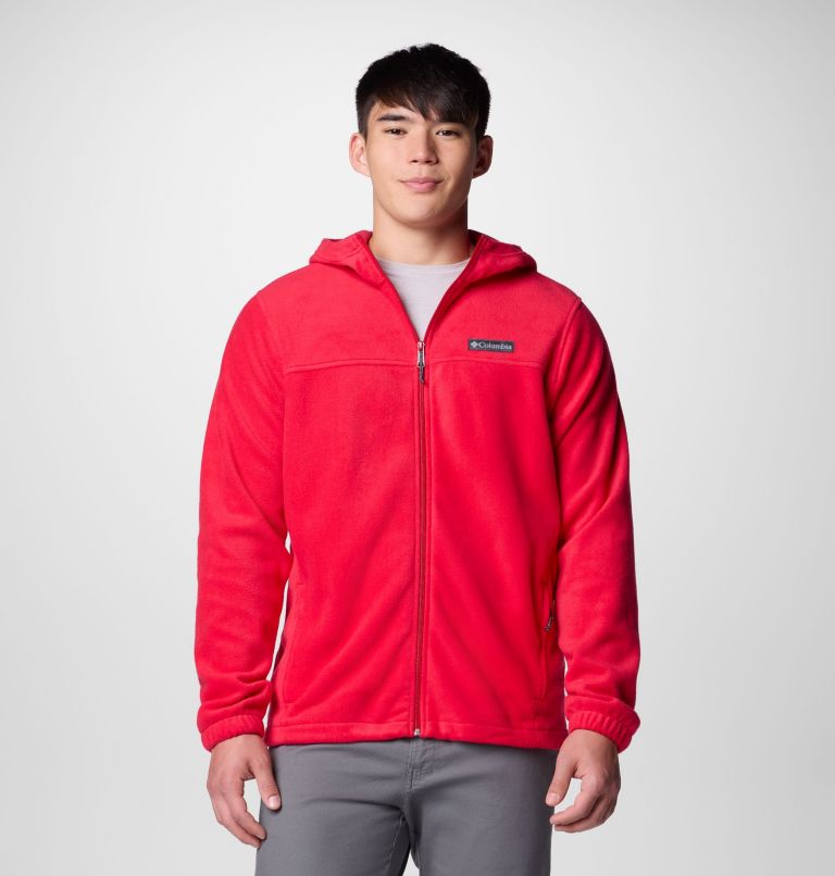 Men's Steens Mountain Full Zip Fleece Hoodie, Color: Mountain Red, image 1