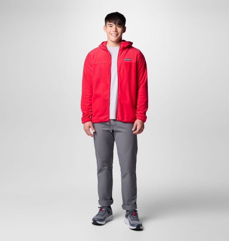 Men's Steens Mountain Full Zip Fleece Hoodie, Color: Mountain Red, image 2
