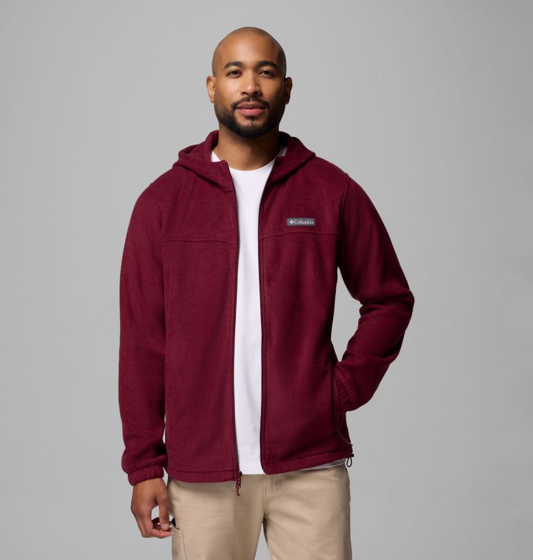 Men's Steens Mountain Full Zip Fleece Hoodie, Color: Rich Wine, image 5