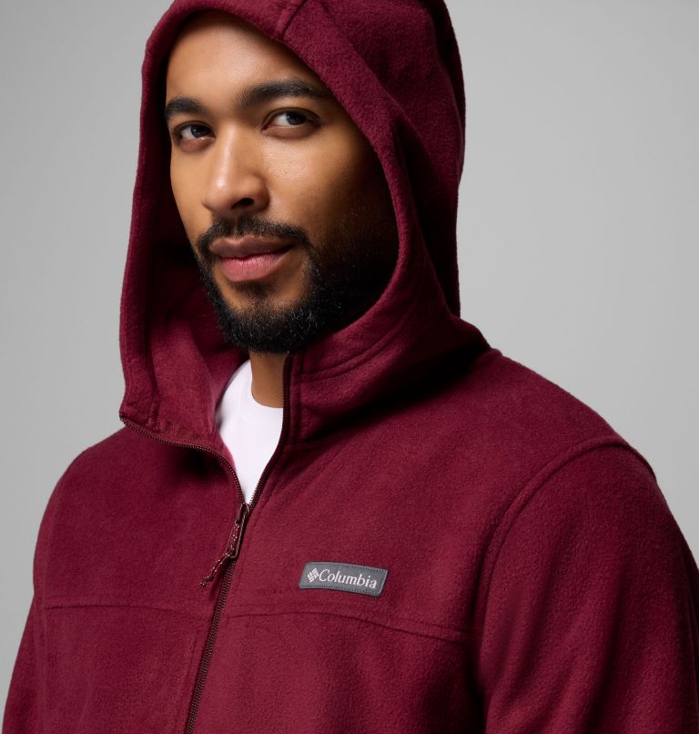 Men's Steens Mountain Full Zip Fleece Hoodie, Color: Rich Wine, image 6