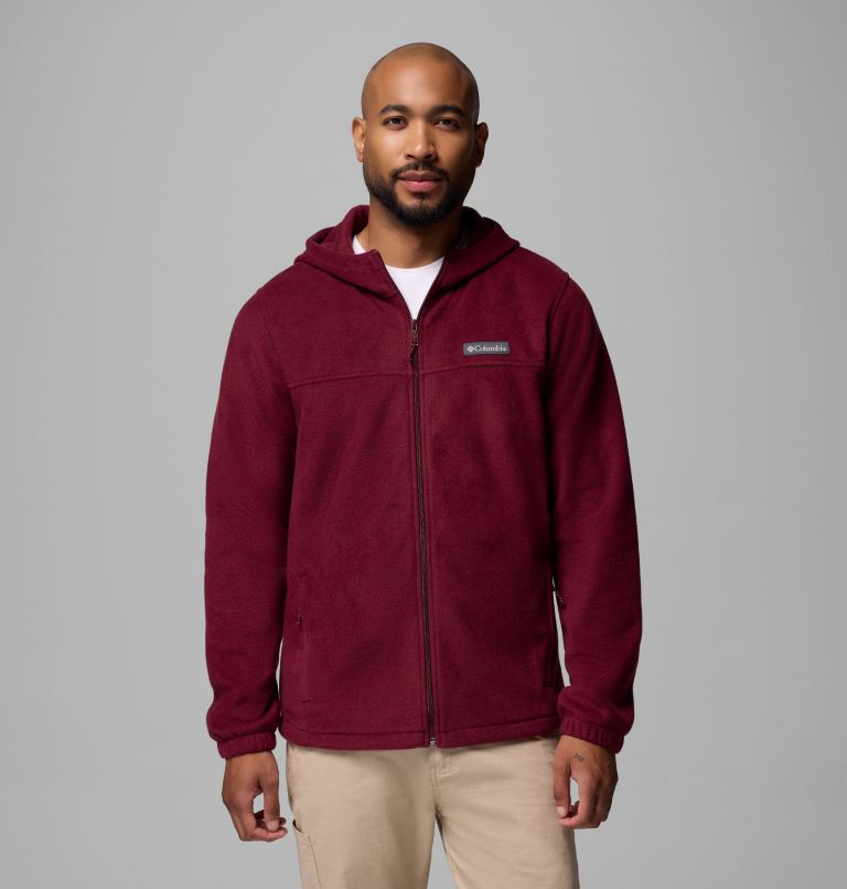 Men's Steens Mountain Full Zip Fleece Hoodie, Color: Rich Wine, image 1