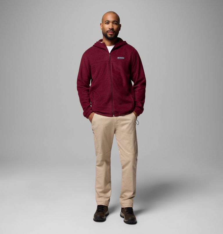 Men's Steens Mountain Full Zip Fleece Hoodie, Color: Rich Wine, image 2
