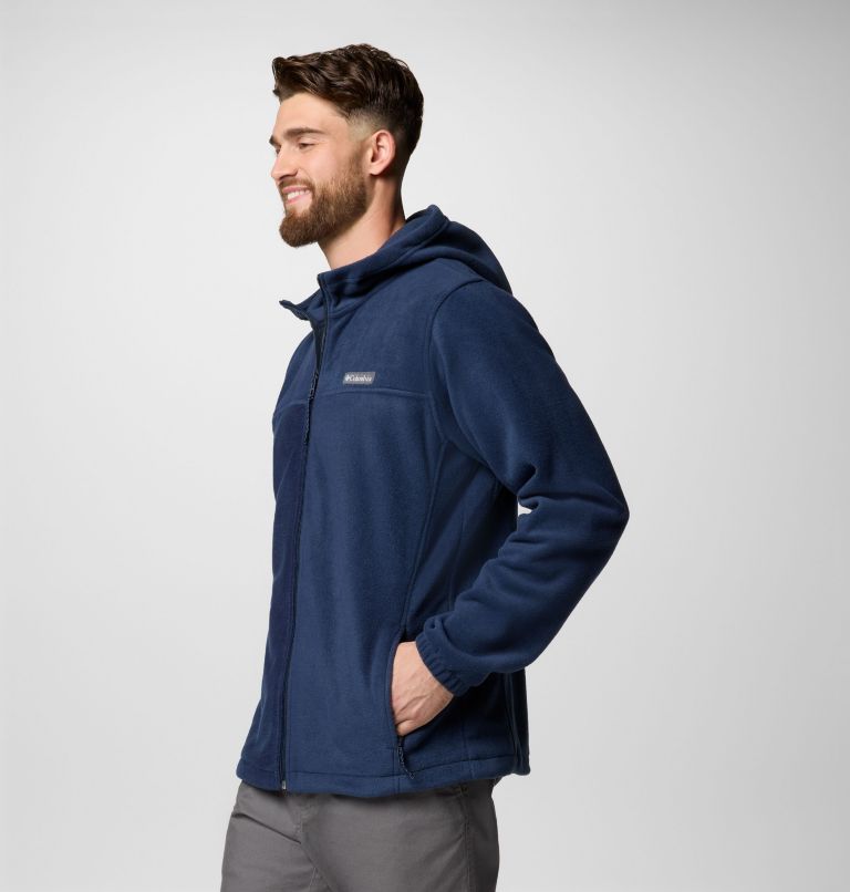 Men's Steens Mountain Full Zip Fleece Hoodie - Big | 465 | LT, Color: Collegiate Navy, image 4