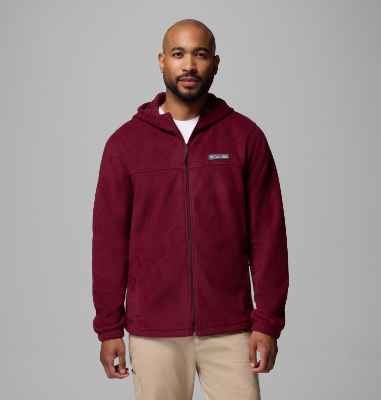 Men's Steens Mountain Full Zip Fleece Hoodie - Tall, Color: Rich Wine, image 1