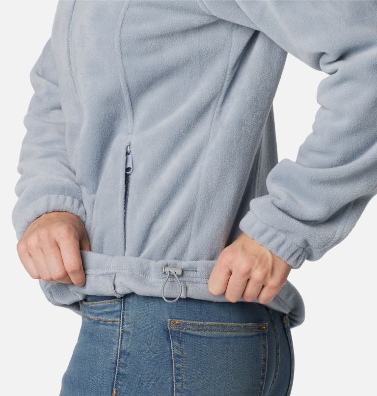 Zip-Through Denim Hoodie With Sash And Patches - Ready-to-Wear