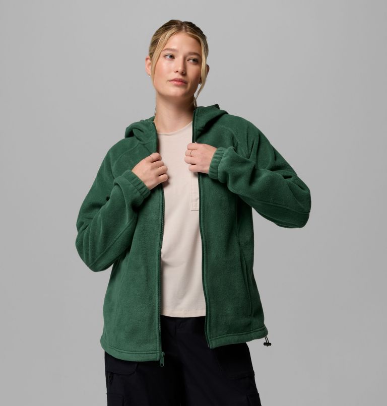 Women's Benton Springs Full Zip Fleece Hoodie, Color: Rain Forest, image 5