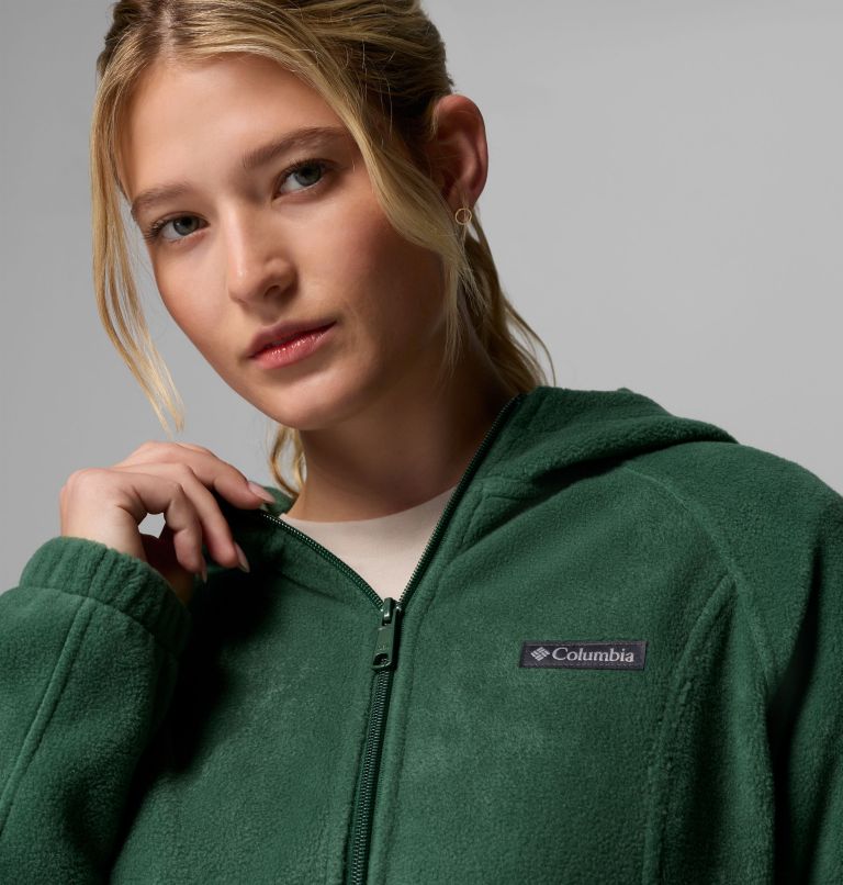 Women's Benton Springs Full Zip Fleece Hoodie, Color: Rain Forest, image 6