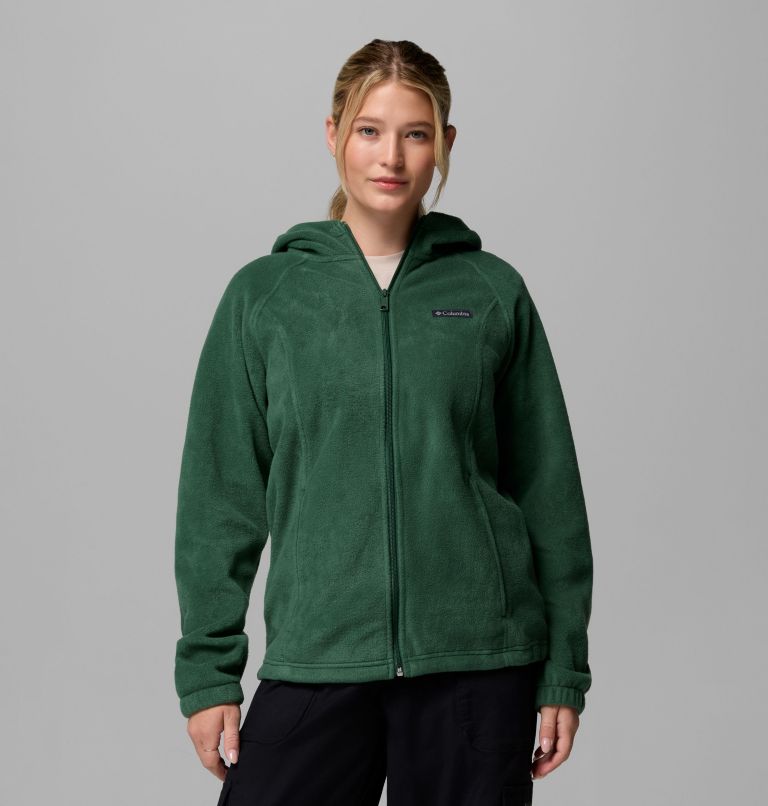 Women's Benton Springs Full Zip Fleece Hoodie, Color: Rain Forest, image 1