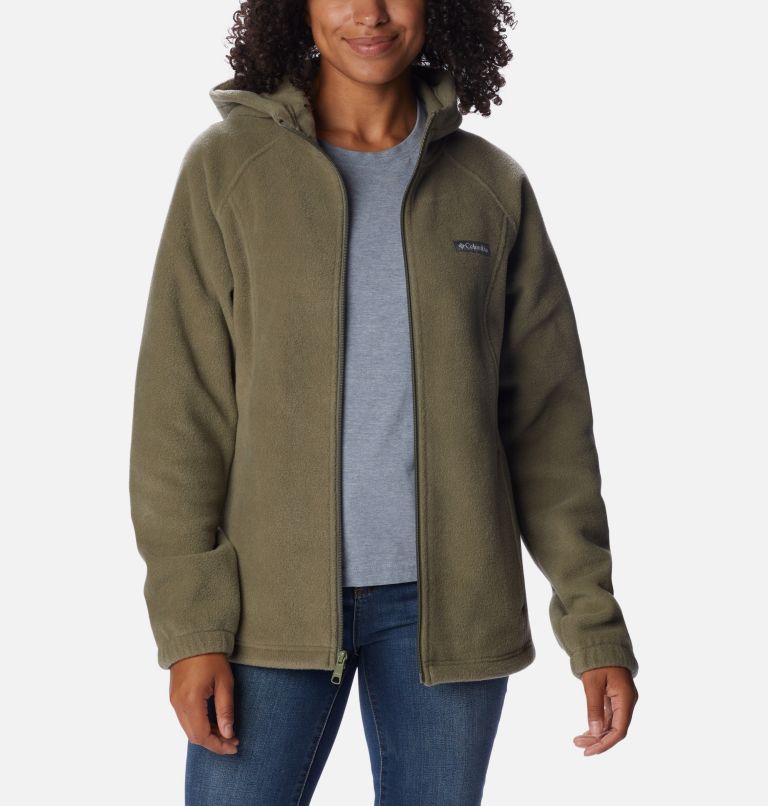 Women's Benton Springs Full Zip Fleece Hoodie, Color: Stone Green, image 7